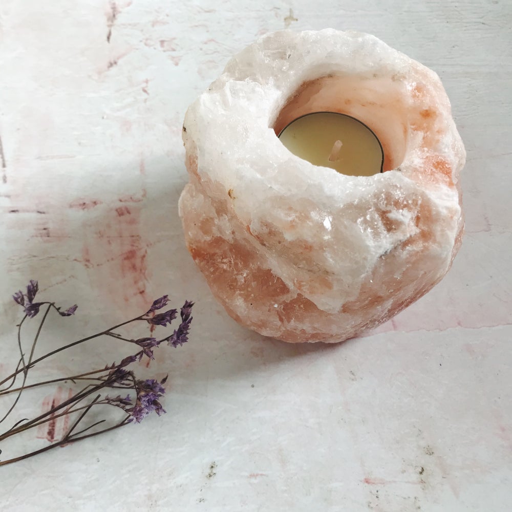 Himilayan Pink Salt Candle Holder
