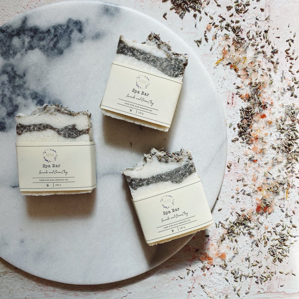 Lavender and Green Clay Spa Bar