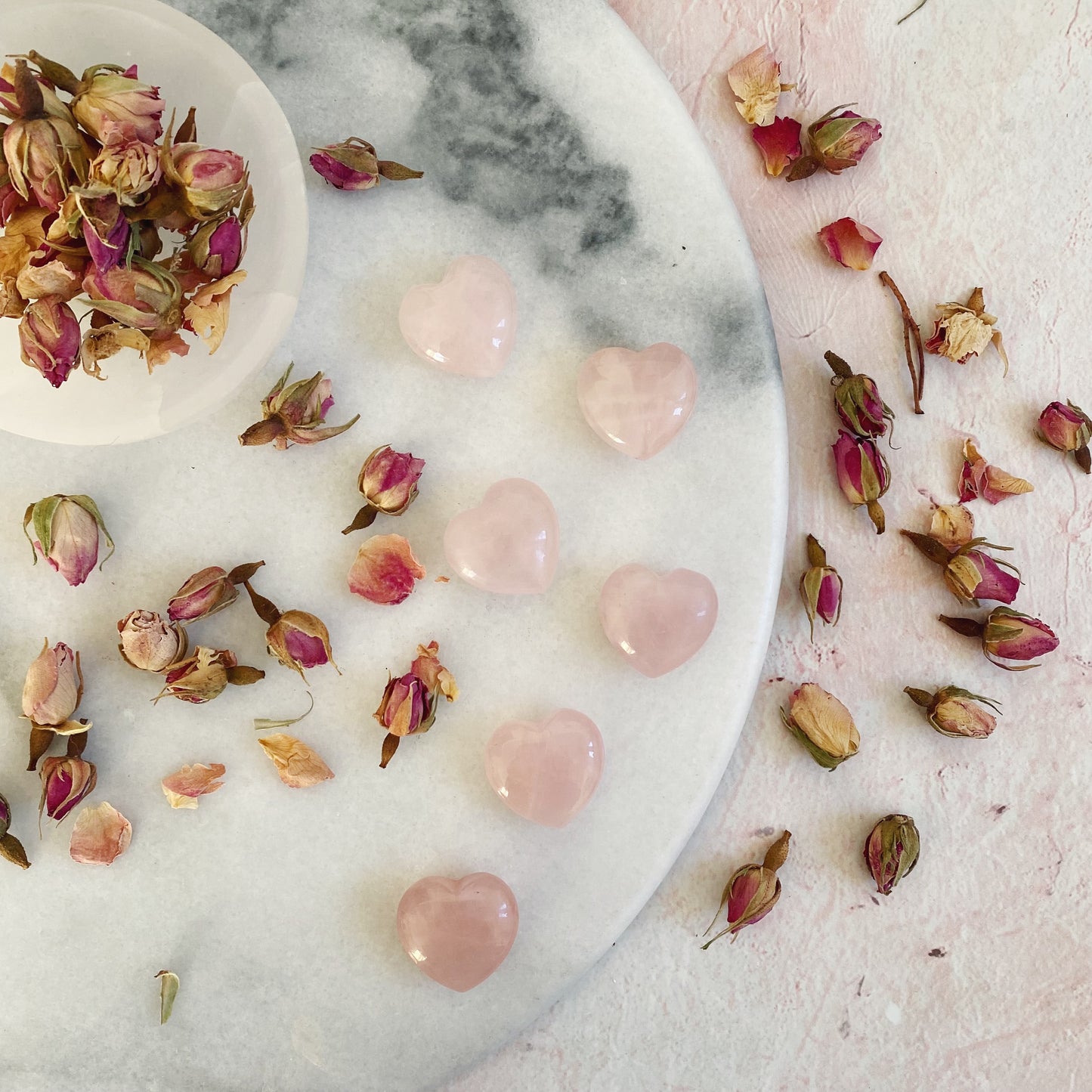 Baby Rose Quartz Heart