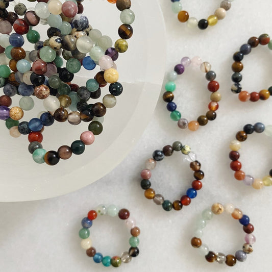 Crystal Gemstone Stackable Ring
