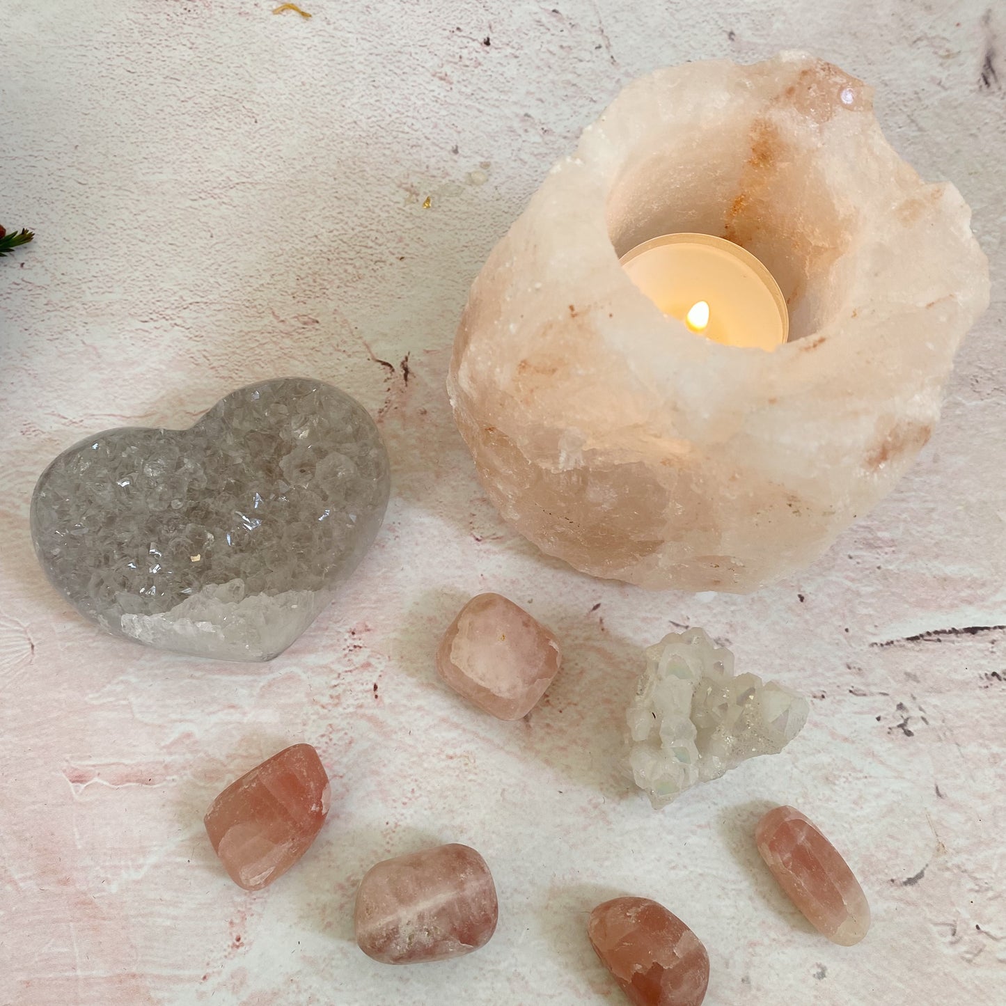 Himilayan Pink Salt Candle Holder
