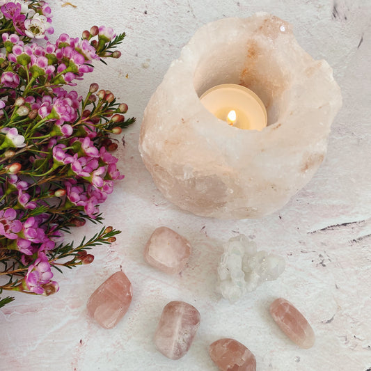 Himilayan Pink Salt Candle Holder