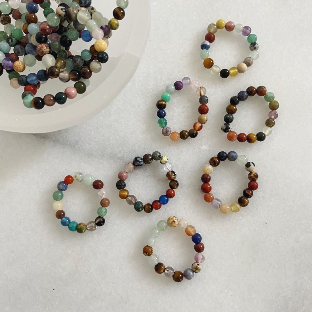 Crystal Gemstone Stackable Ring