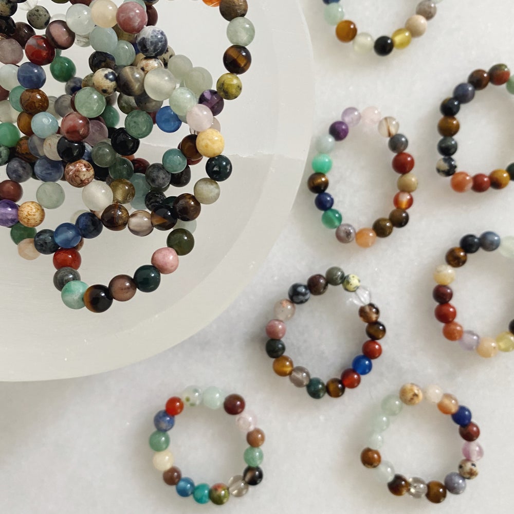 Crystal Gemstone Stackable Ring