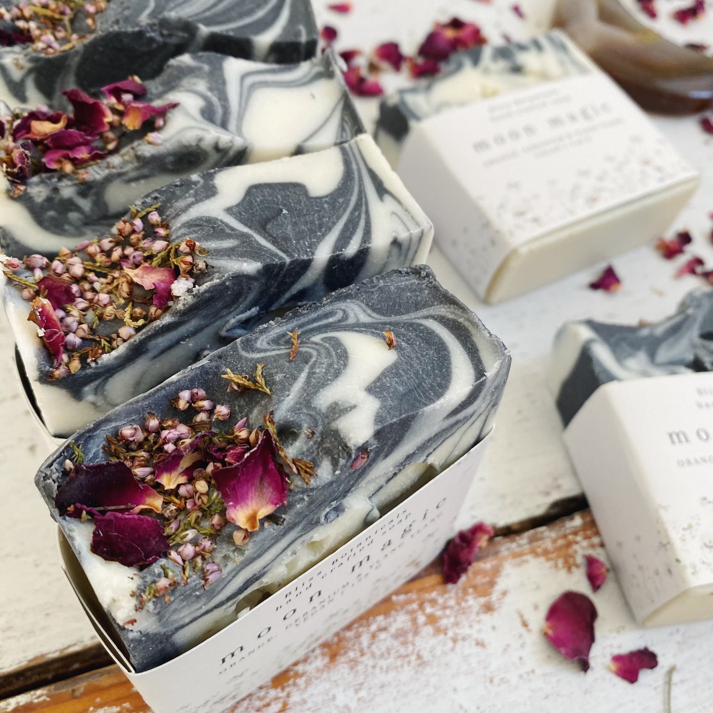 Moon Magic Soap - Orange, Geranium & Ylang with Activated Charcoal